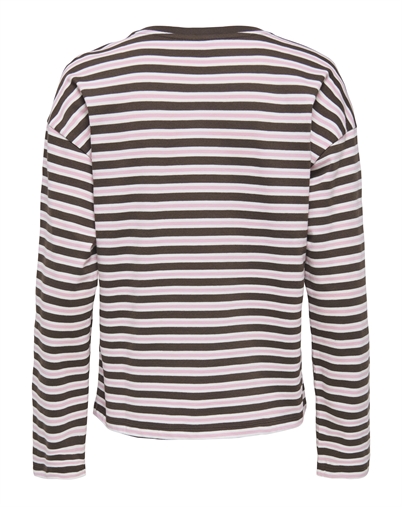 Only - ONLNew Soph Langærmet Trøje - Black Coffee/Orchid Pink